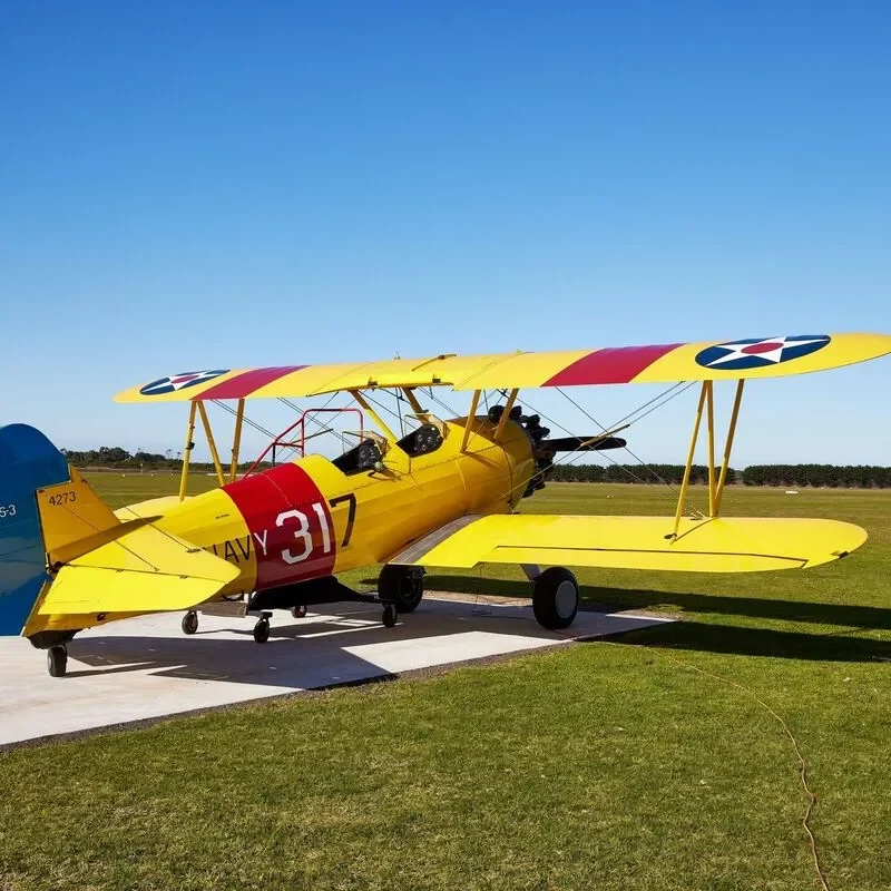Flying in a WWII open cockpit biplane
