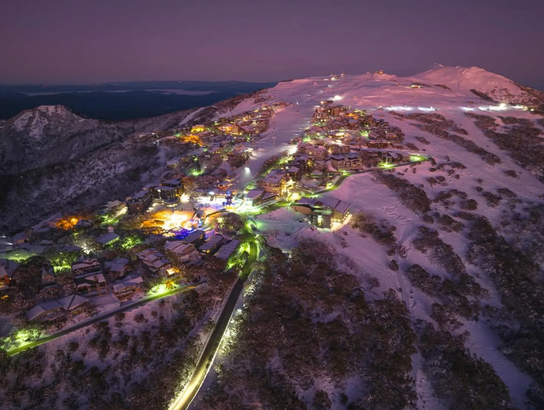 Night skiing at Mt Buller
