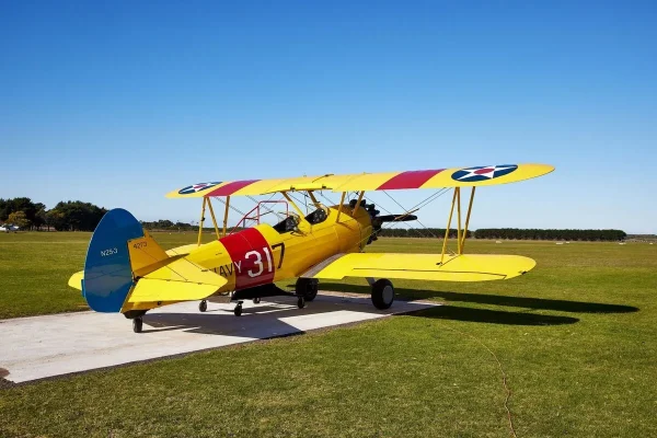 Flying in a WWII open cockpit biplane