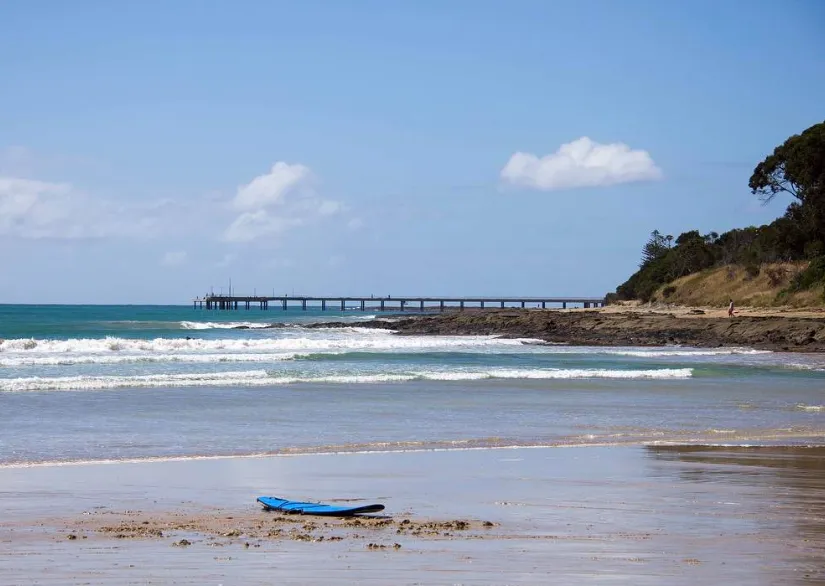 surfing at Lorne Beach